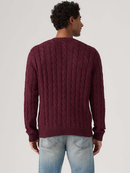 Levi's laurel crew maglia da uomo bordeaux