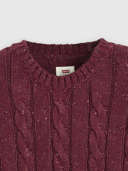 Levi's laurel crew maglia da uomo bordeaux