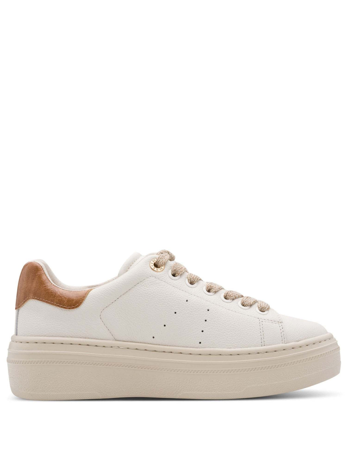 Tamaris stringata sneakers da donna avorio