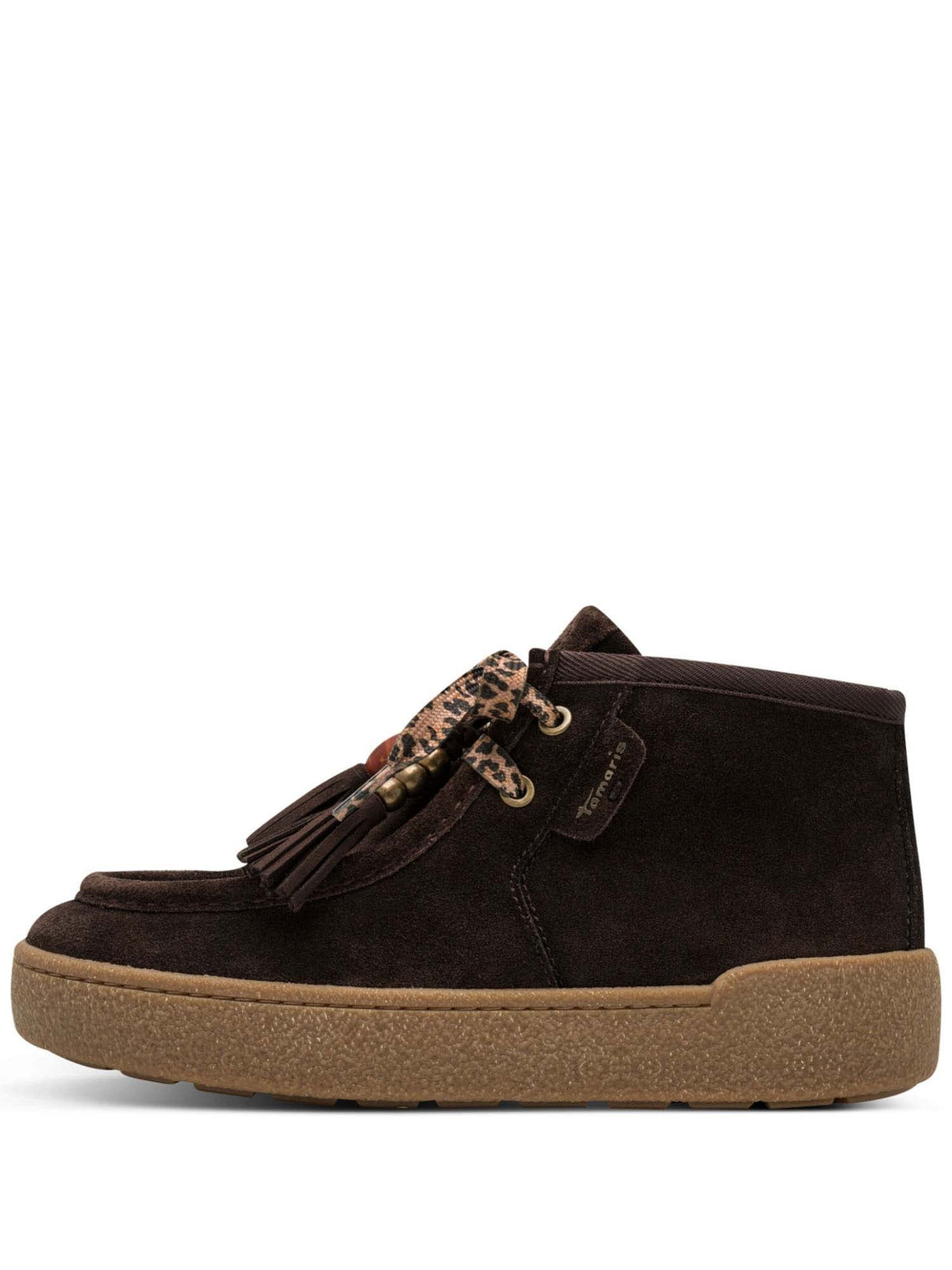 Tamaris stringata sneakers da donna mocca