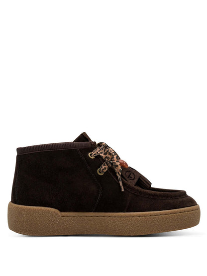 Tamaris stringata sneakers da donna mocca