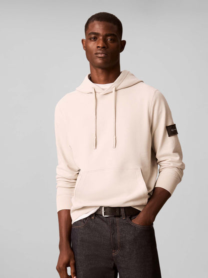 Ck 350TERRY badge felpa da uomo panna