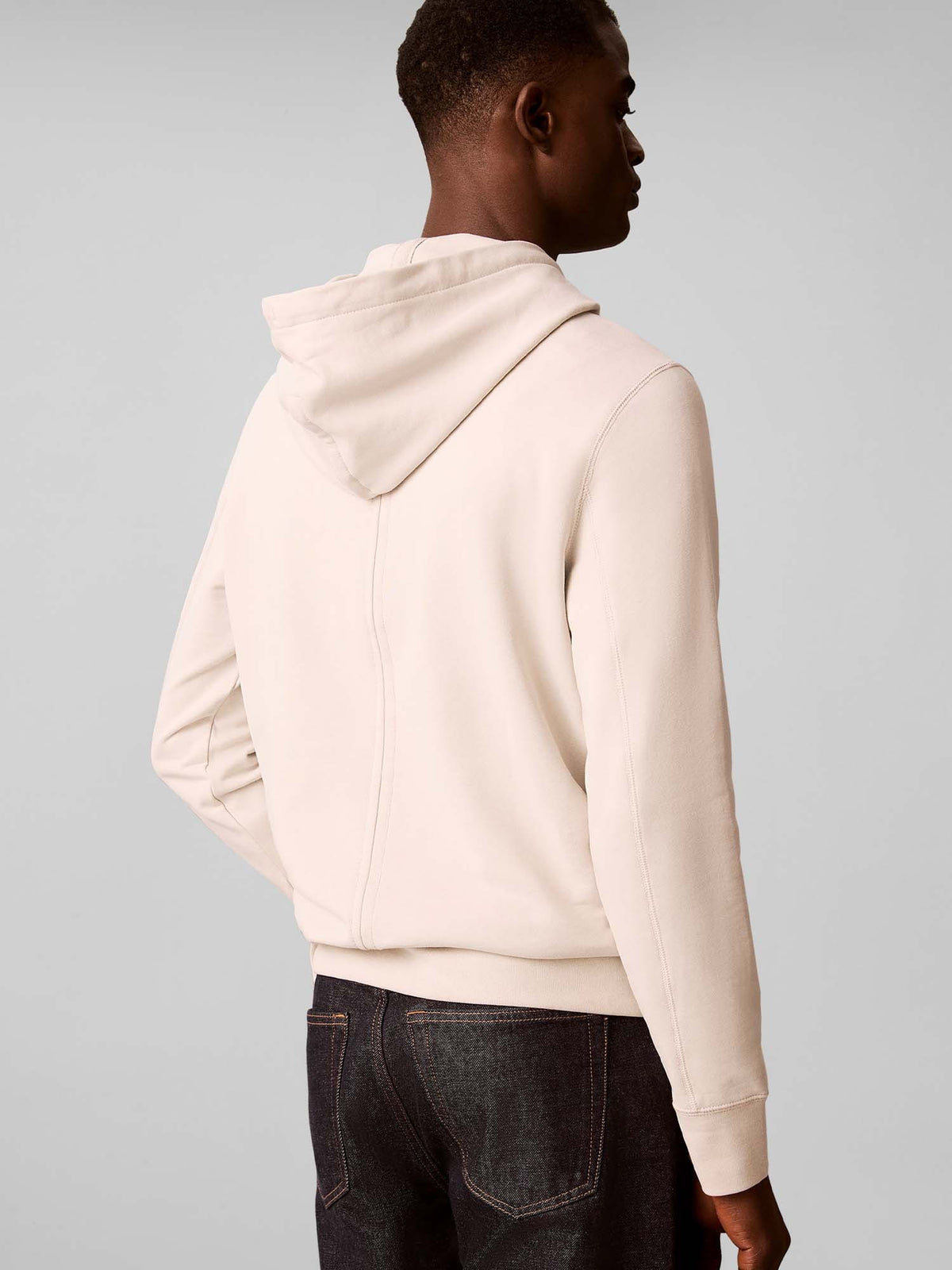 Ck 350TERRY badge felpa da uomo panna