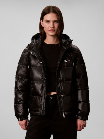 Ck shine puffer giubbino da donna nero