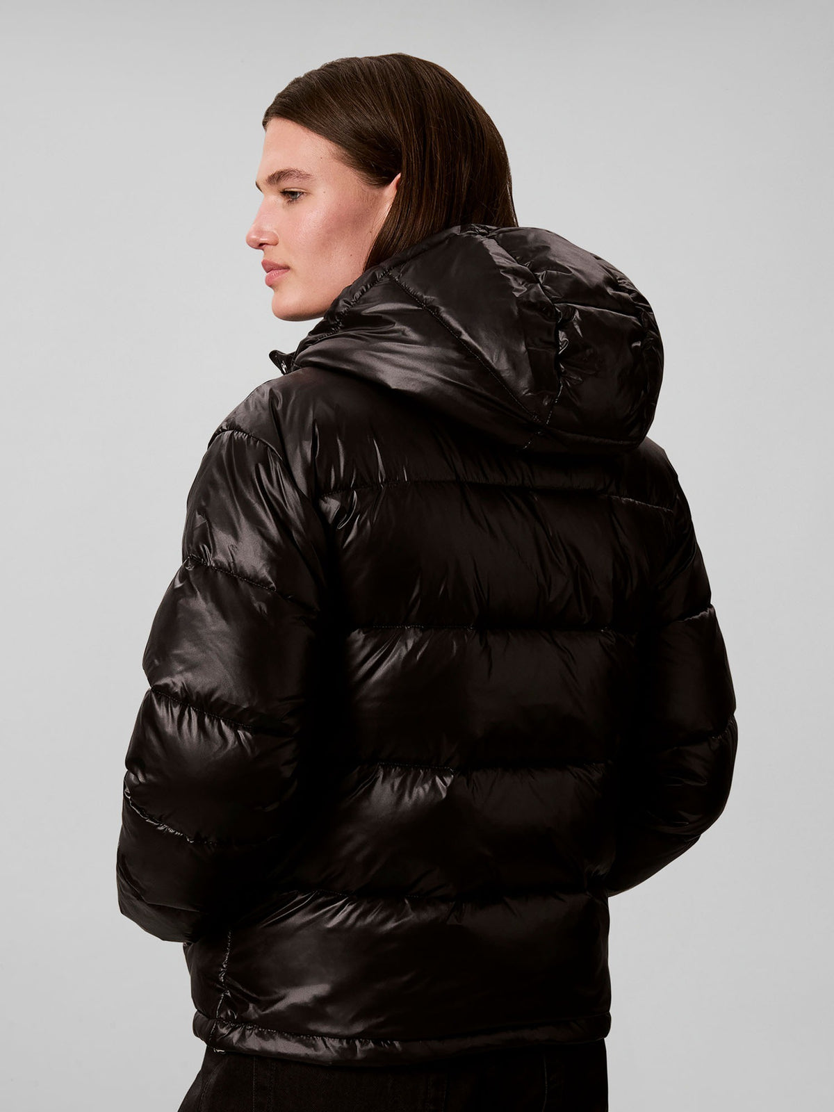 Ck shine puffer giubbino da donna nero