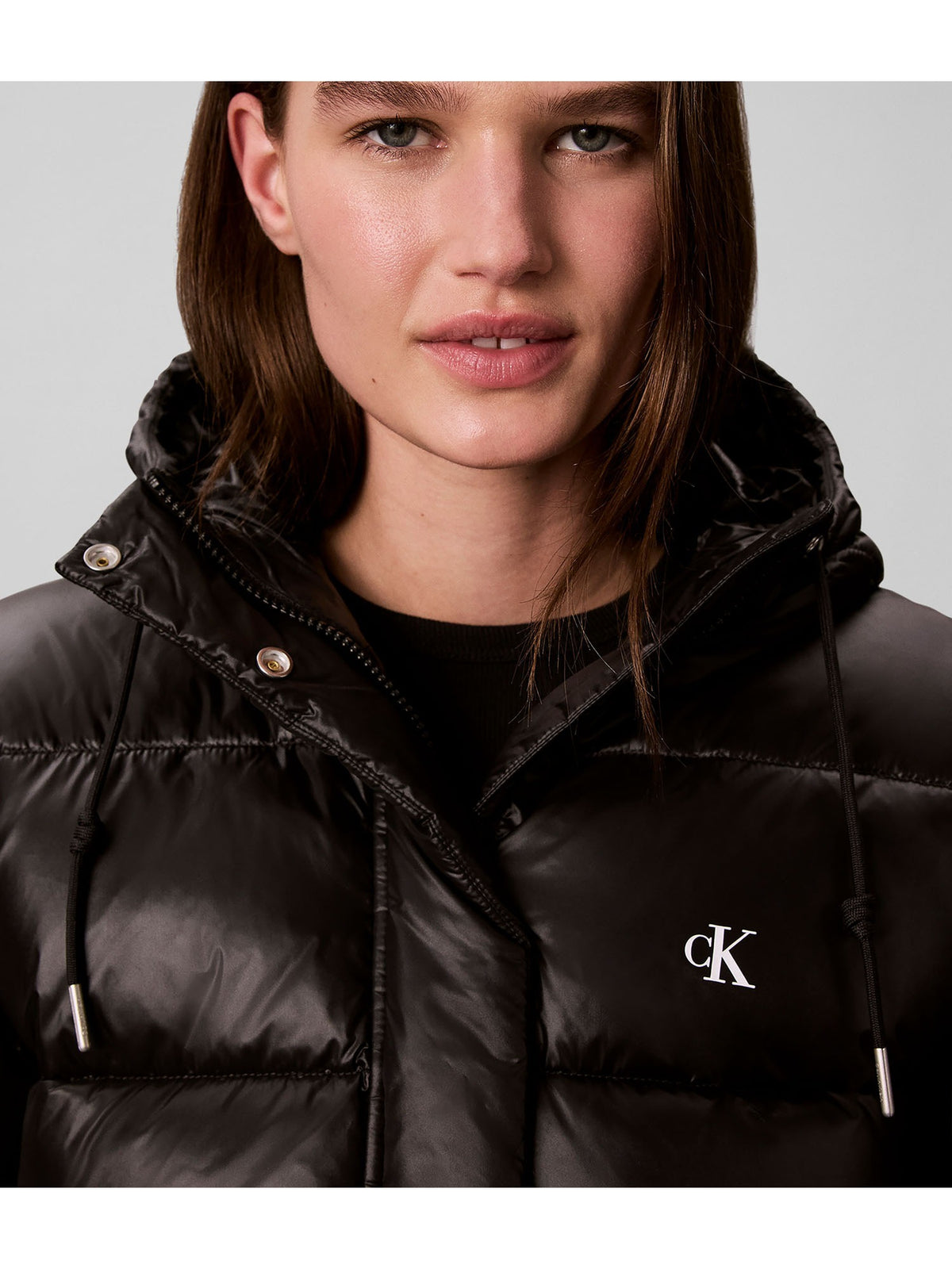 Ck shine puffer giubbino da donna nero