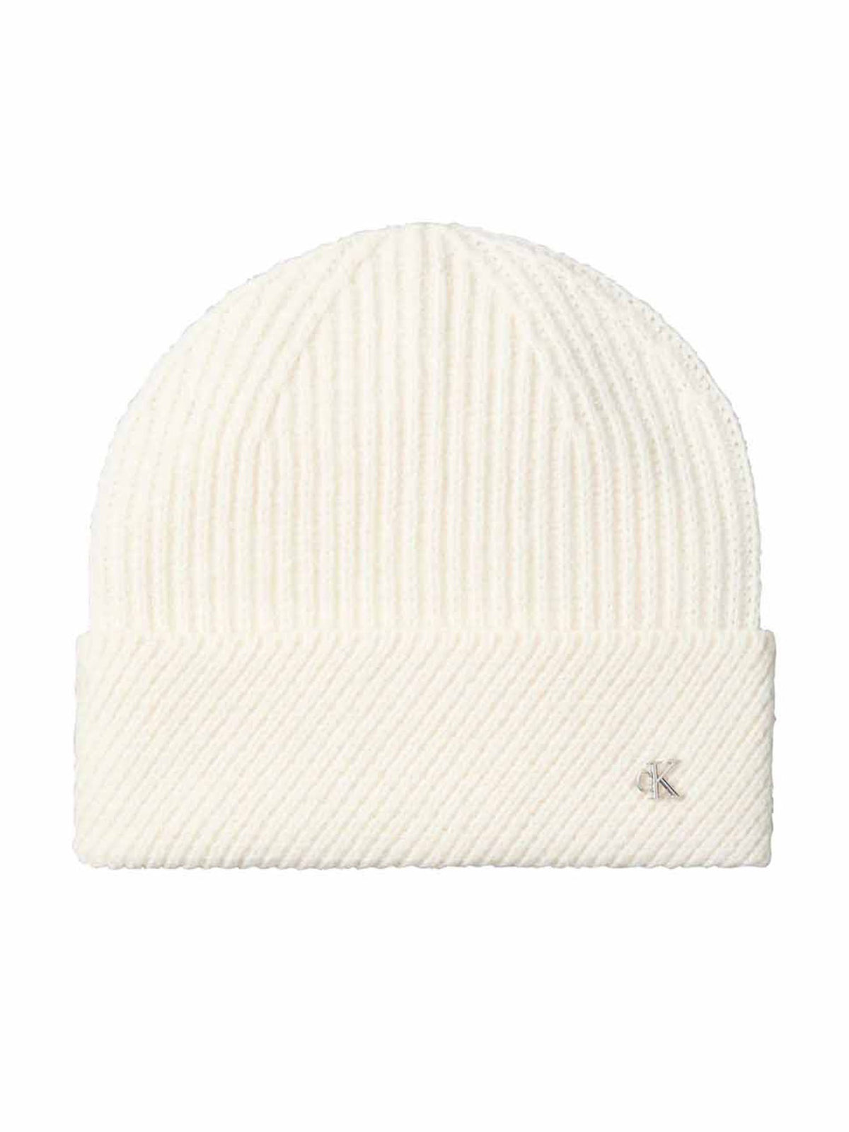 Ck metal wool slante cappello da unisex bianco