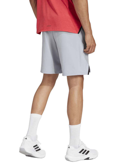 Adidas short training da uomo grigio