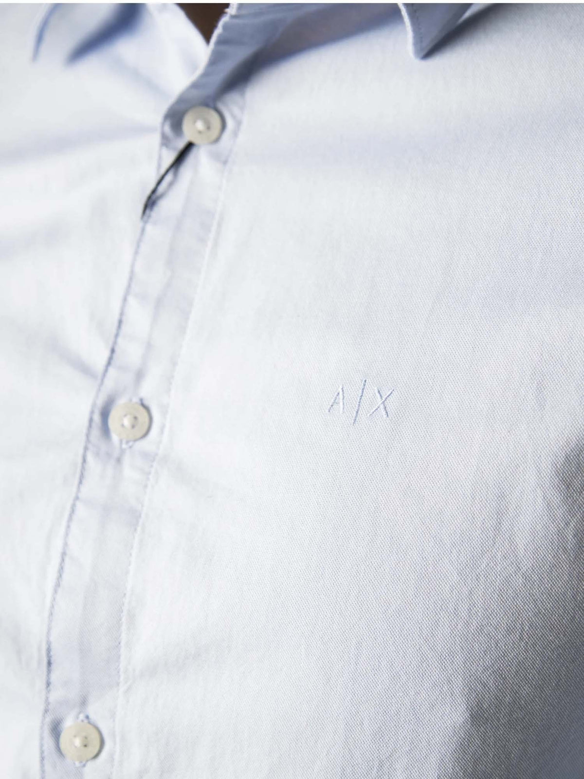 Armani excange camic camicia da uomo celeste