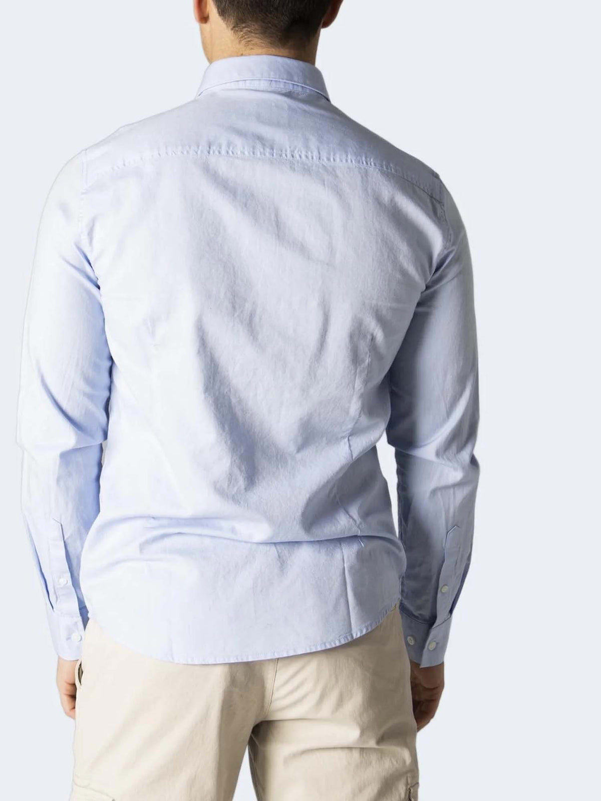 Armani excange camic camicia da uomo celeste