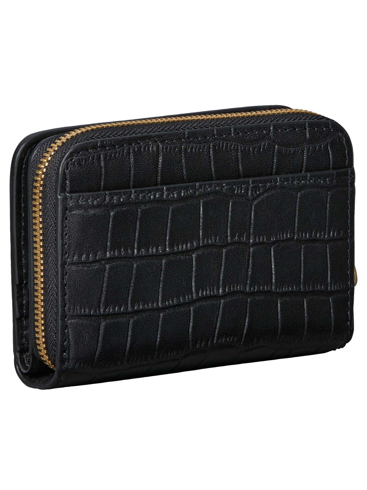 Ck croc medium flap portafogli da donna nero