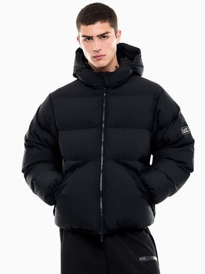 EA7 poly down jkt giubbino da uomo nero