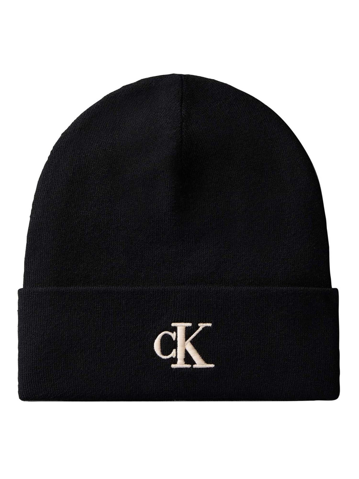Ck fine rib beanie cappello da unisex nero