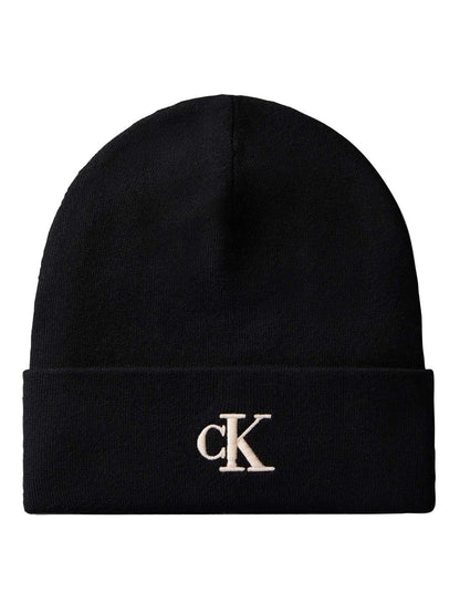 Ck fine rib beanie cappello da unisex nero