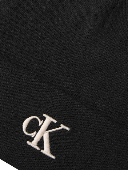 Ck fine rib beanie cappello da unisex nero