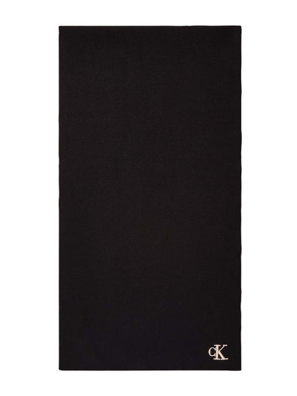 Ck fine rib scarf sciarpa da unisex nero