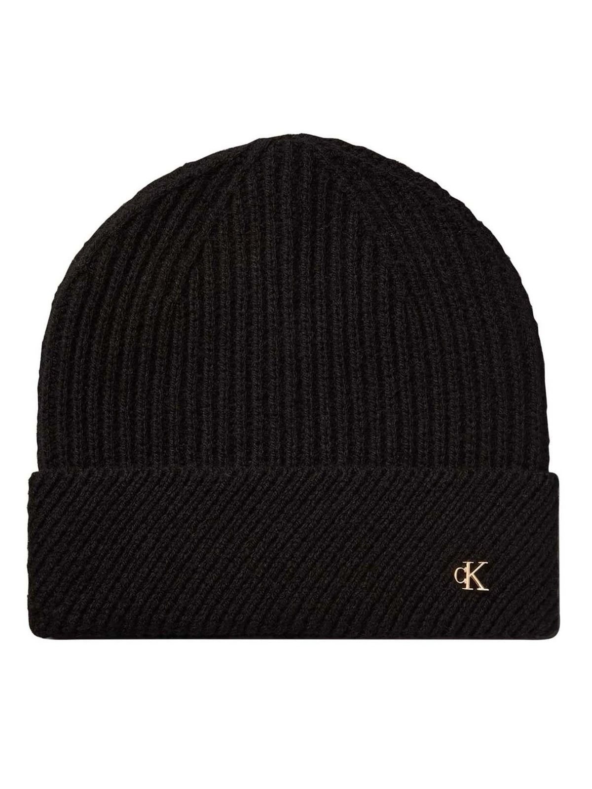 Ck metal wool slante cappello da unisex nero