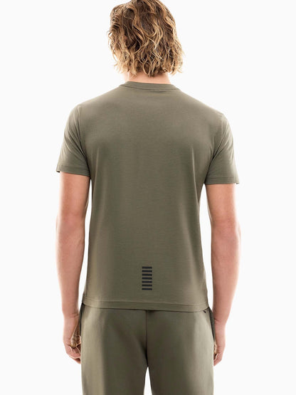 EA7 train core fl t-shirt da uomo verde