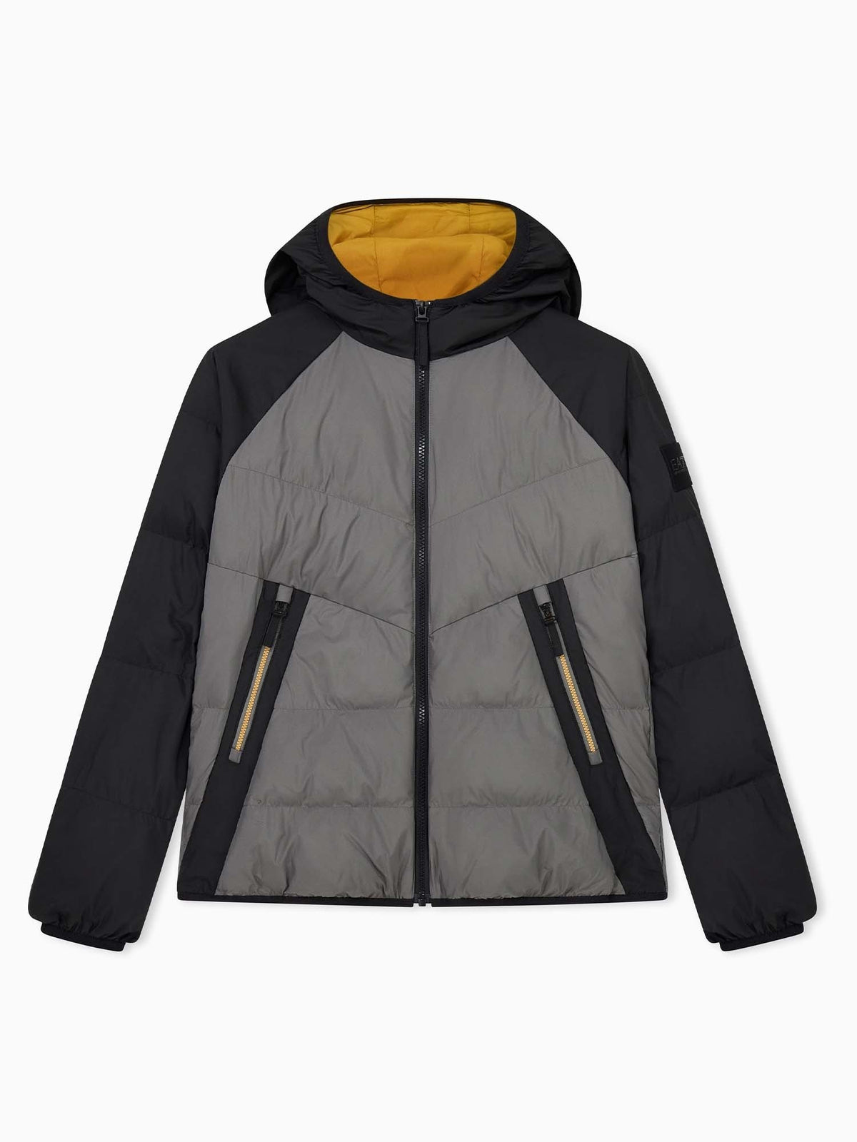 EA7 colourbloc jkt giubbino da bambino/a nero-grigio