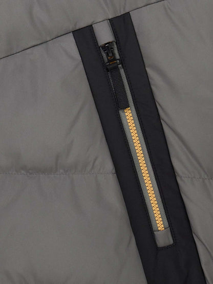 EA7 colourbloc jkt giubbino da bambino/a nero-grigio