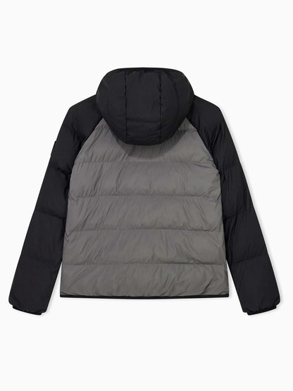 EA7 colourbloc jkt giubbino da bambino/a nero-grigio