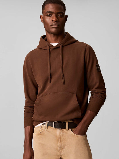 Ck 350TERRY badge felpa da uomo marrone