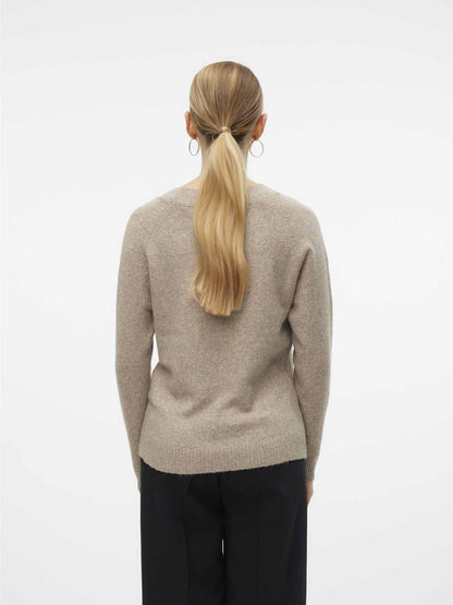 Vero moda doffy maglia da donna beige
