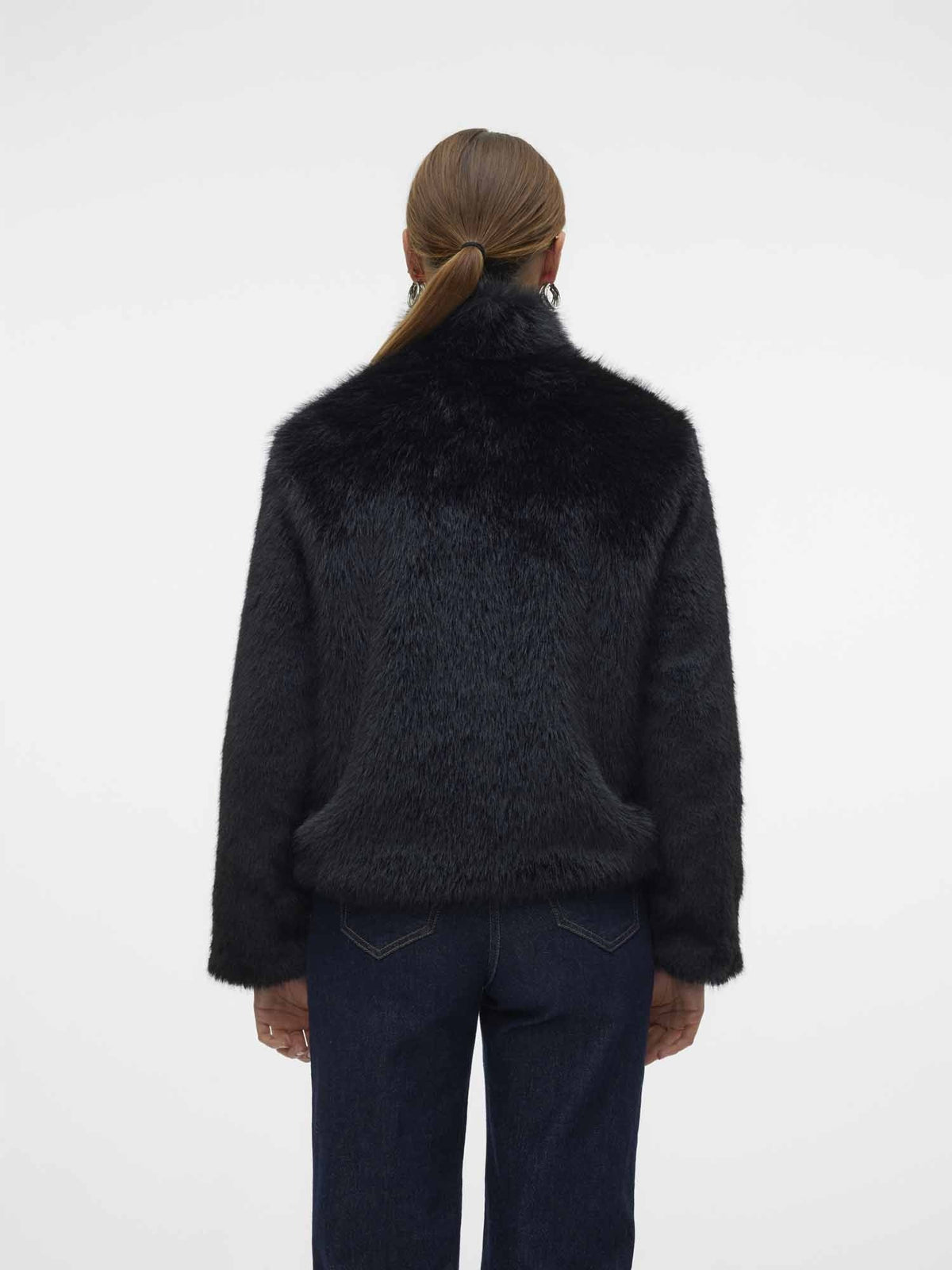 Vero moda monroe pelliccia da donna nero