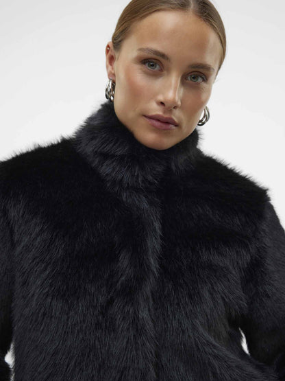 Vero moda monroe pelliccia da donna nero