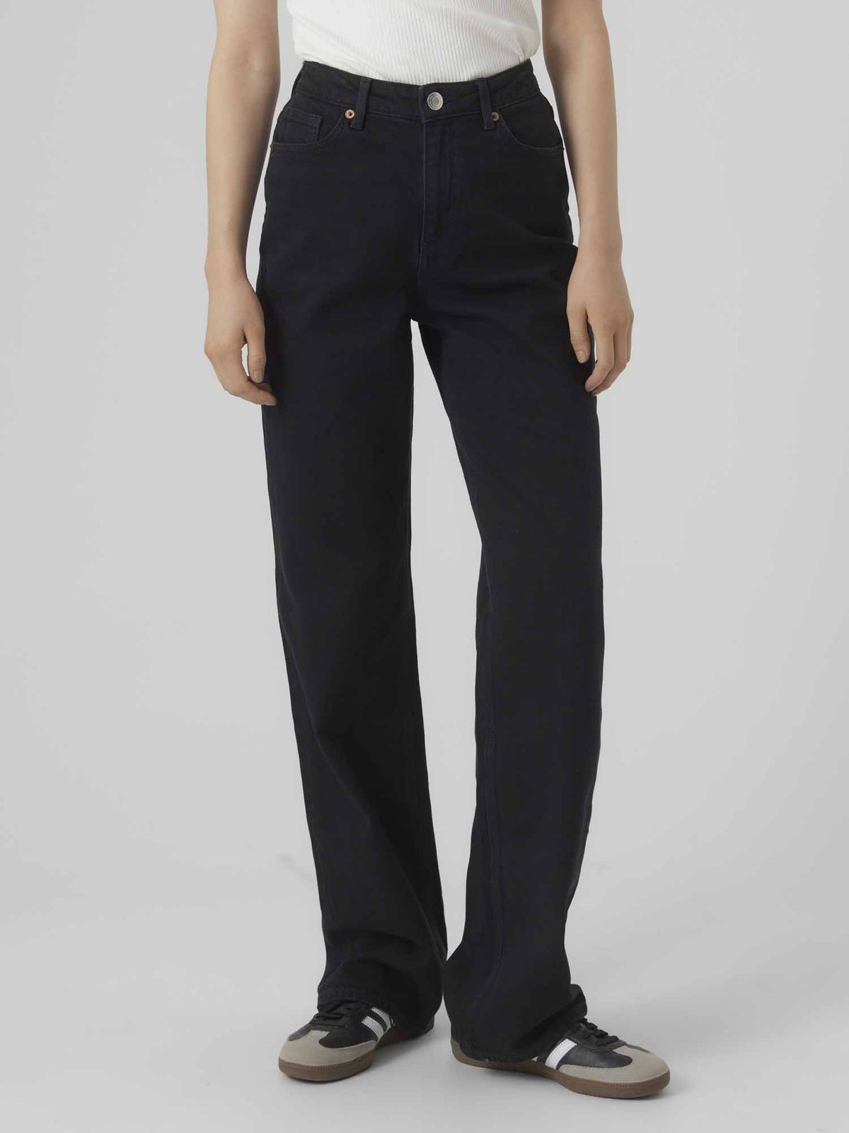 Vero moda tessa wide jeans da donna nero