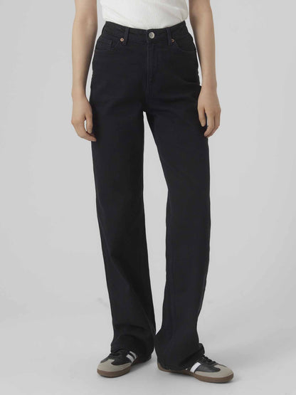 Vero moda tessa wide jeans da donna nero
