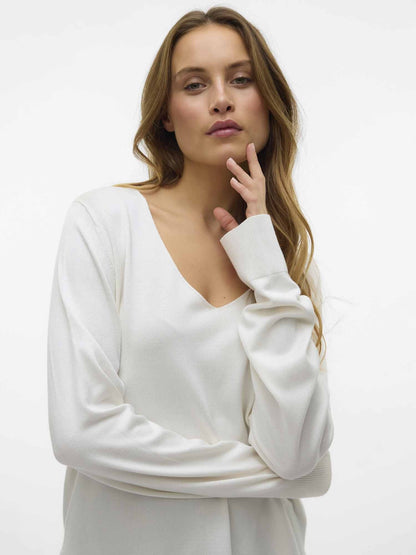 Vero moda n. silje maglia da donna panna
