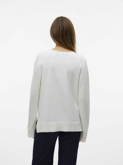 Vero moda n. silje maglia da donna panna