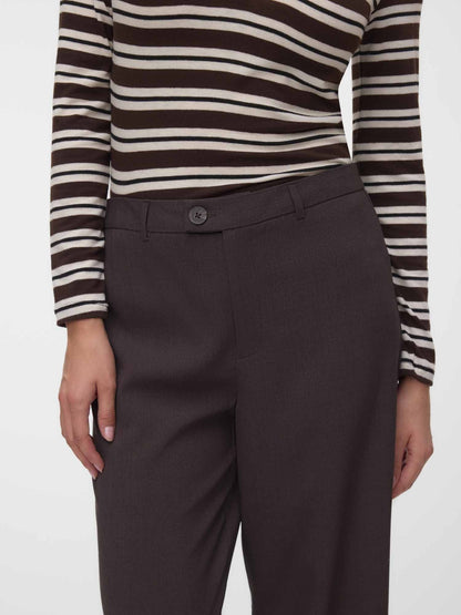 Vero moda texas pantalone da donna cioccolato