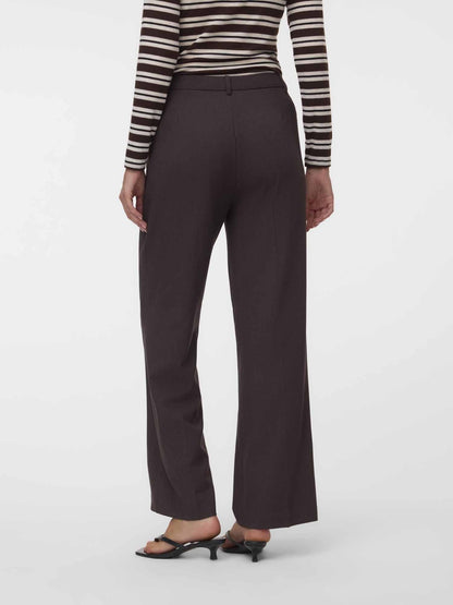 Vero moda texas pantalone da donna cioccolato