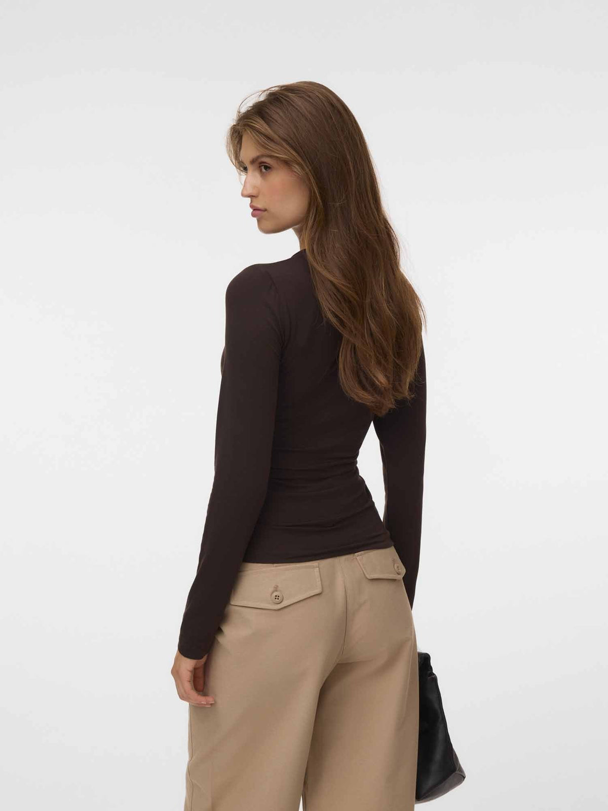 Vero moda ada t-shirt da donna cioccolato