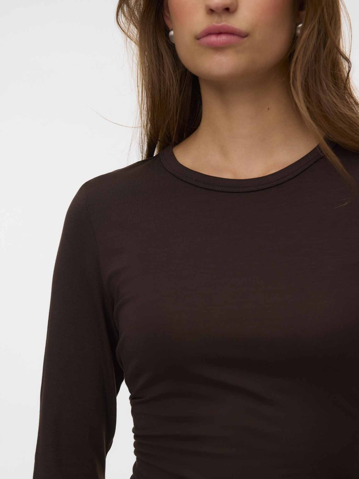 Vero moda ada t-shirt da donna cioccolato