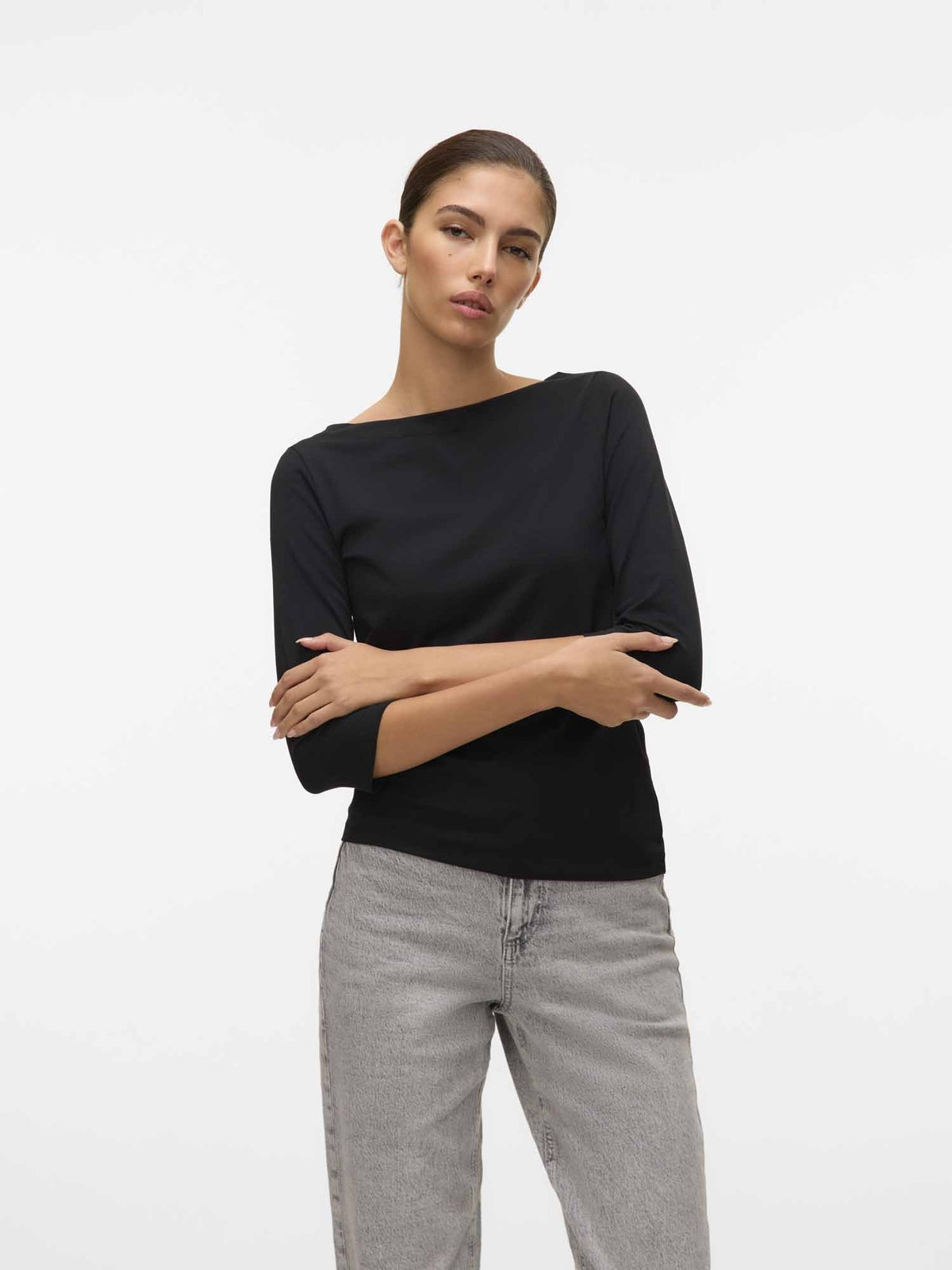 Vero moda panda t-shirt da donna nero