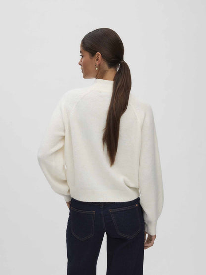 Vero moda leaf maglia da donna panna