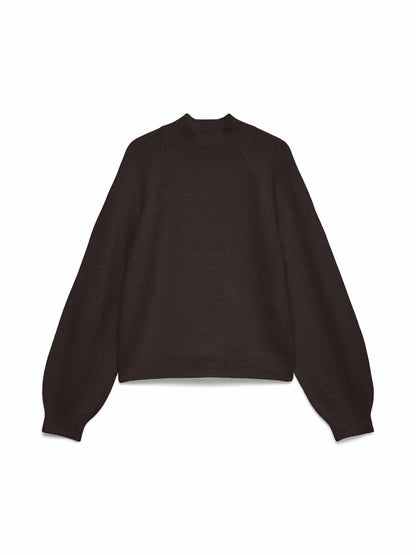 Vero moda leaf maglia da donna cioccolato
