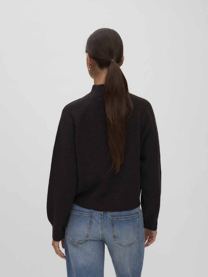 Vero moda leaf maglia da donna cioccolato