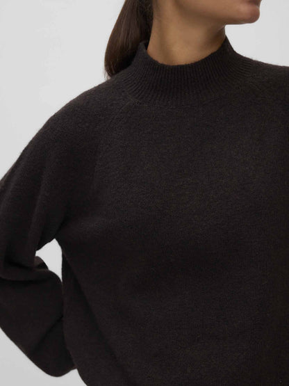 Vero moda leaf maglia da donna cioccolato
