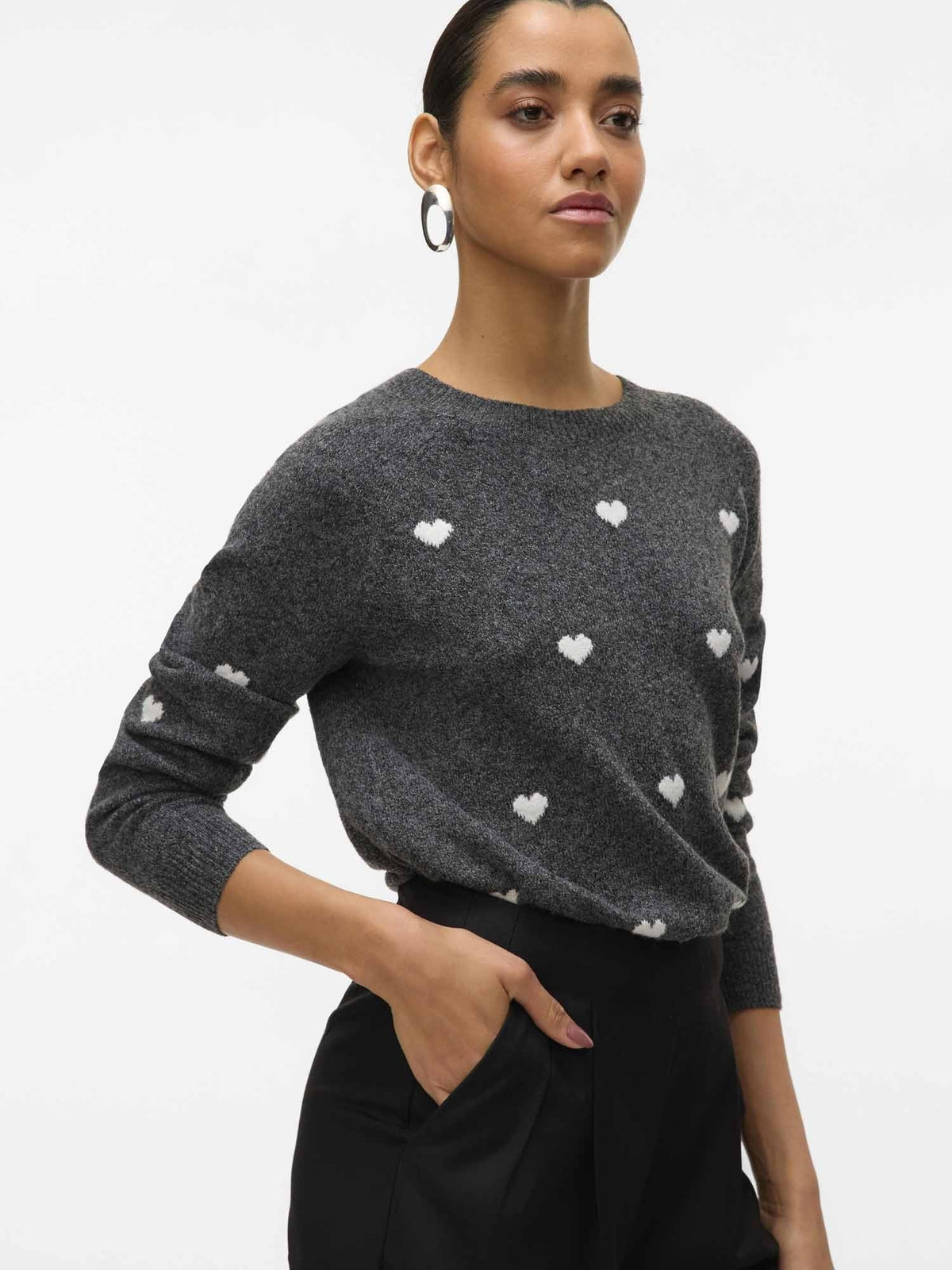Vero moda doffy maglia da donna antracite
