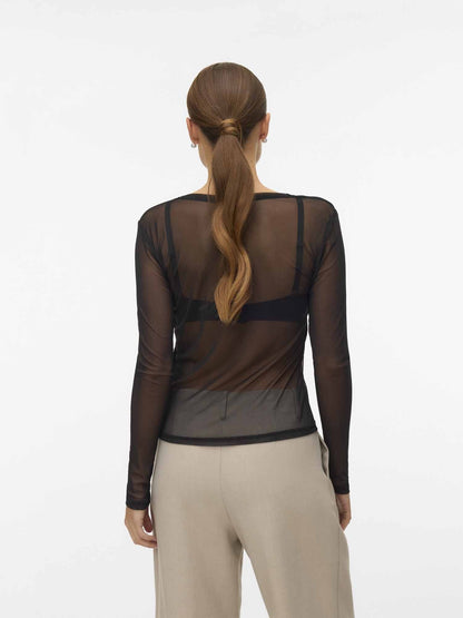 Vero moda lova t-shirt da donna nero