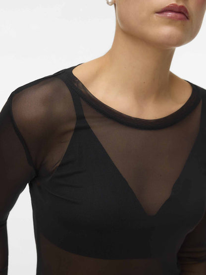 Vero moda lova t-shirt da donna cioccolato