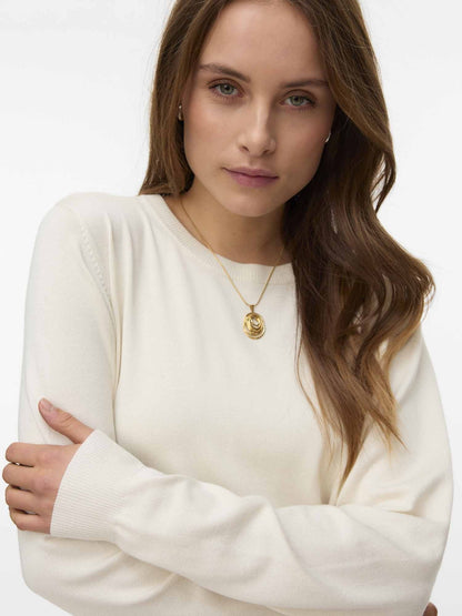 Vero moda silje maglia da donna panna