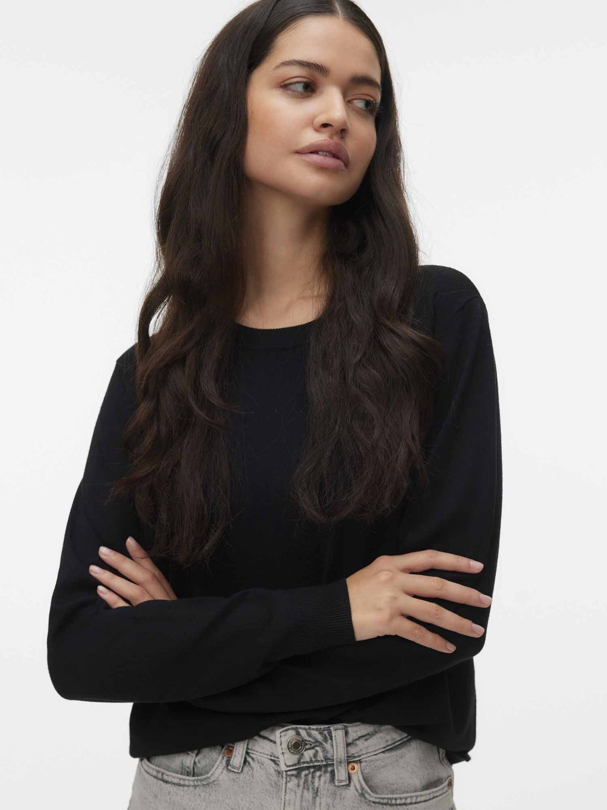 Vero moda silje maglia da donna nero