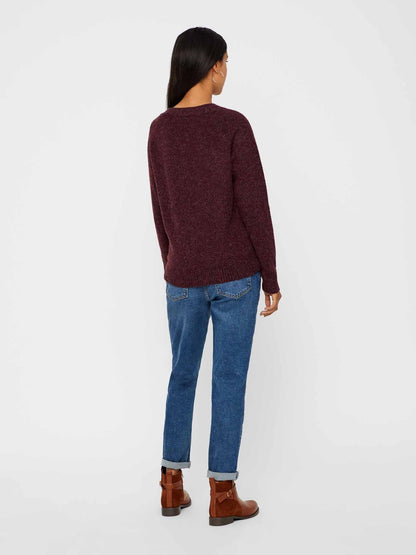 Vero moda doffy maglia da donna vino