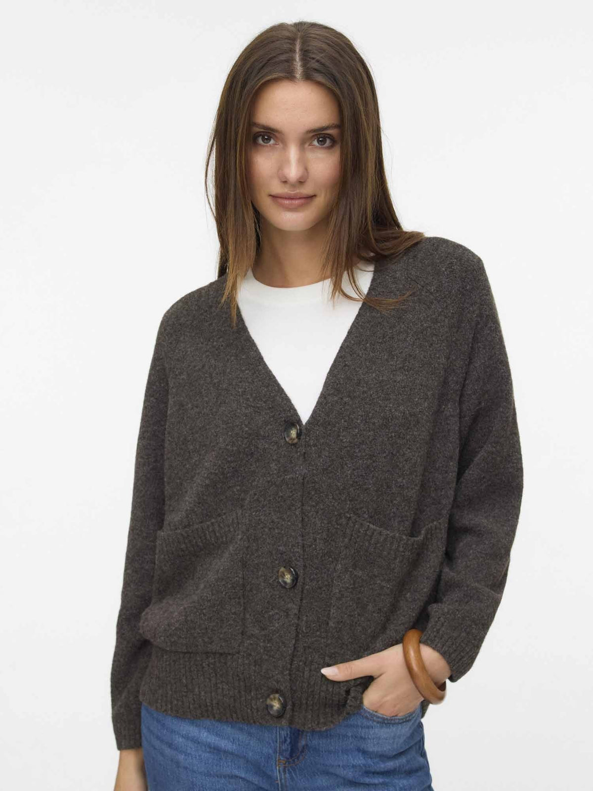 Vero moda boom maglia da donna cioccolato