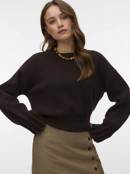 Vero moda kacy maglia da donna cioccolato